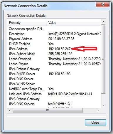 Cum aflu adresa IP calculatorului