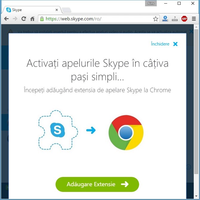 Skype online fara instalare