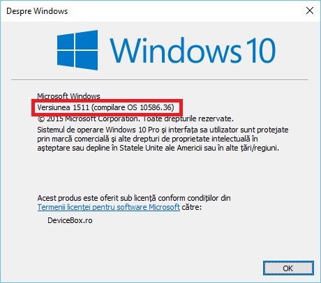Cum poti afla versiunea Windows 10
