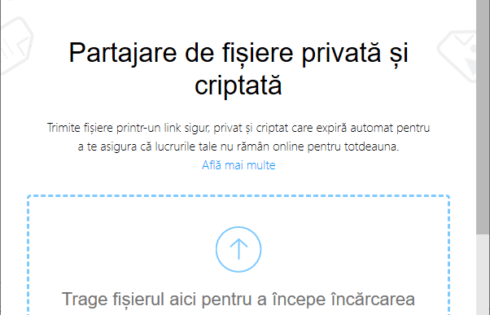 Trimiterea fisierelor mari in Firefox Send