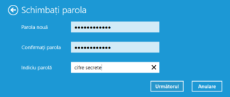 Modifica parola Windows 10 in setari