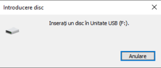 Inserati un disc in Unitate USB