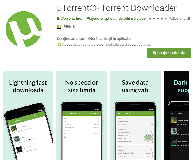 utorrent pentru Android