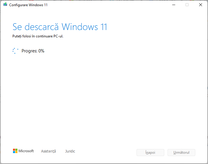 Descarcarea Windows 11 in Media Creation Tool