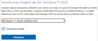 Alege Windows 11 pentru a descarca de pe site-ul Microsoft