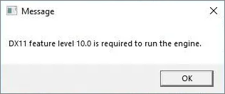 Mesajul despre eroarea DX11 Feature Level 10.0 is required to run the engine la pornirea jocului