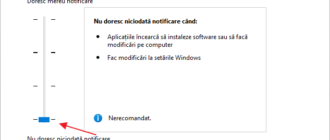 Dezactiveaza UAC Windows 11 in setari Control cont utilizator