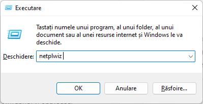 Deschide conturi de utilizatori Windows 11