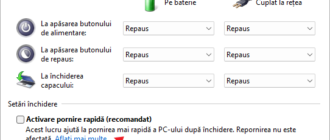Dezactiveaza pornirea rapida Windows 11