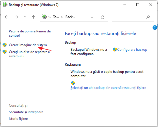 Creare backup Windows 11