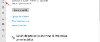Setari de protectie antivirus si impotriva amenintarilor