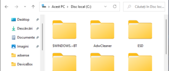 Folderul $WINDOWS.~BT pe discul C