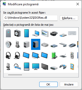 Alege pictograma pentru Acest PC in Windows 11