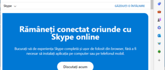 Versiunea online Skype pentru browser