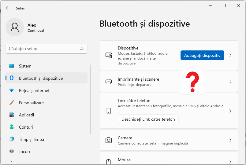 Lipsesc setarile Bluetooth in Windows 11