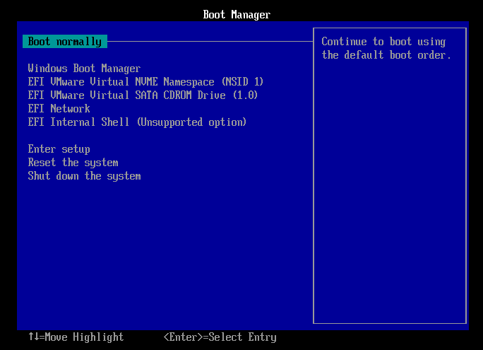 VMWare Boot Manager